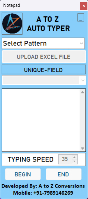 Form Filling Auto Typer Software | A to Z Conversions